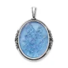 Sculpted Bluebonnet Layered Gemstone Pendant